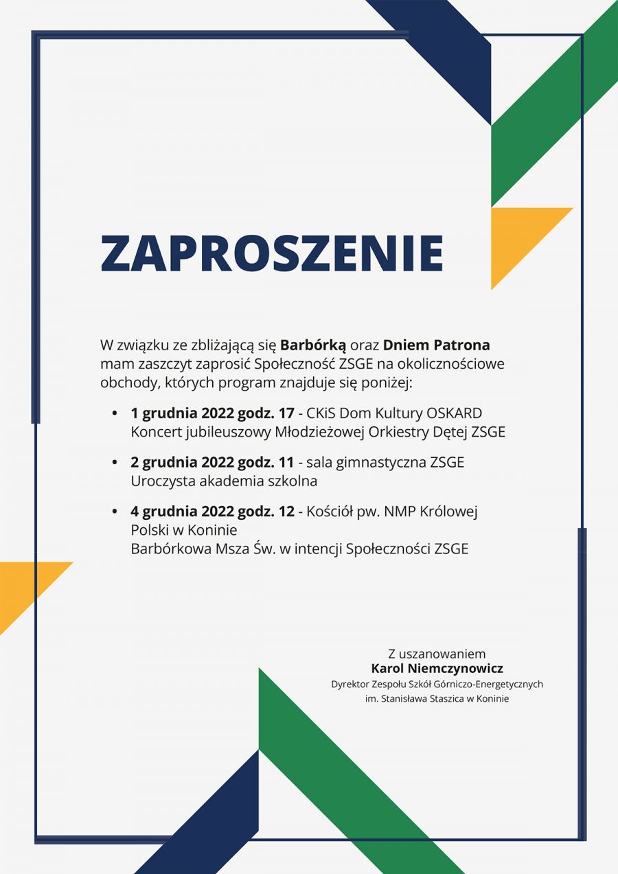 Tekst zaproszenia